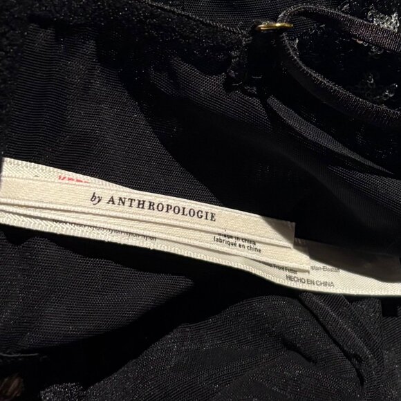 Anthropologie Womens Black Star Sequin Bralette With Adjustable Straps Size XS - Picture 6 of 7
